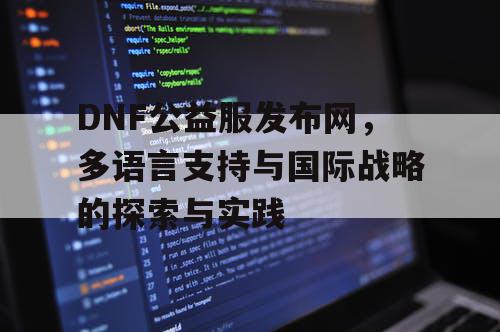 DNF公益服发布网，多语言支持与国际战略的探索与实践