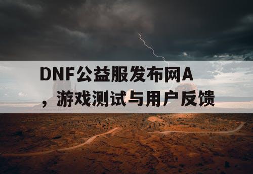 DNF公益服发布网A，游戏测试与用户反馈