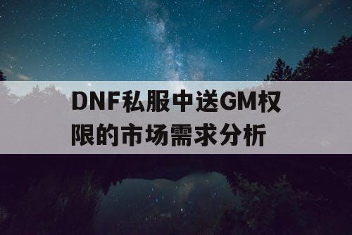 DNF私服中送GM权限的市场需求分析