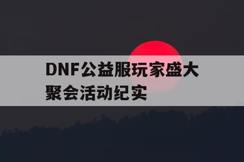 DNF公益服玩家盛大聚会活动纪实