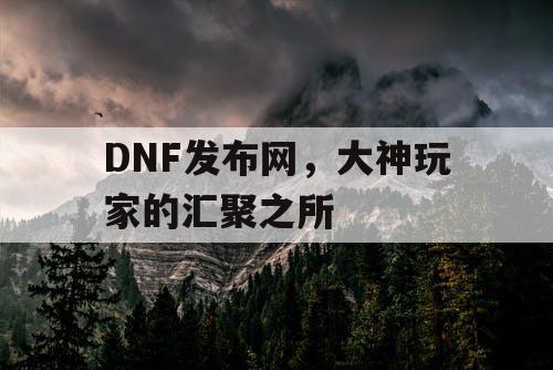 DNF发布网，大神玩家的汇聚之所