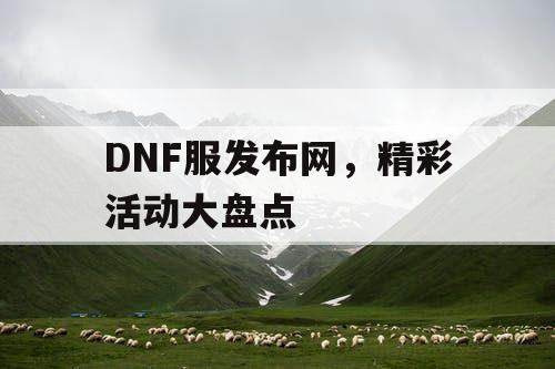 DNF服发布网，精彩活动大盘点