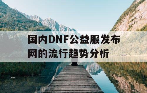 国内DNF公益服发布网的流行趋势分析