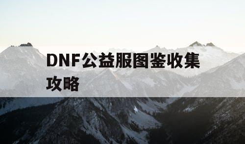 DNF公益服图鉴收集攻略