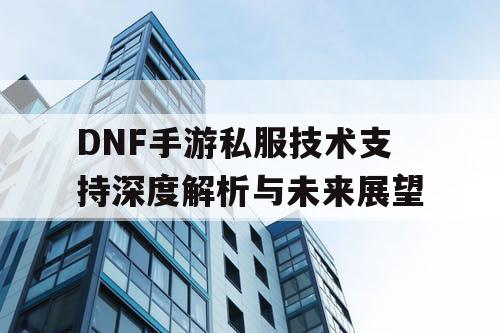 DNF手游私服技术支持深度解析与未来展望