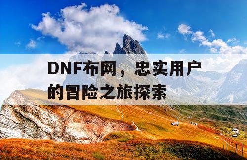 DNF布网，忠实用户的冒险之旅探索