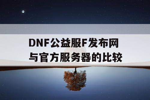 DNF公益服F发布网与官方服务器的比较