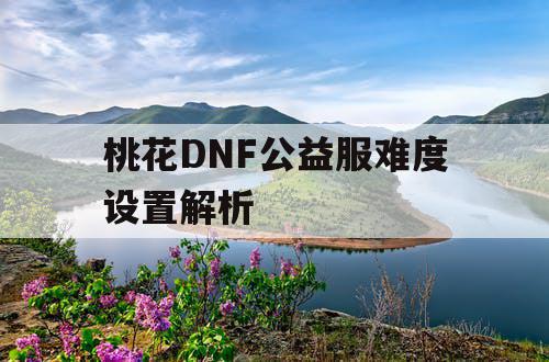 桃花DNF公益服难度设置解析