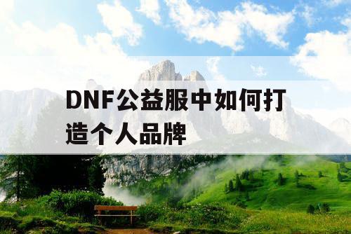 DNF公益服中如何打造个人品牌