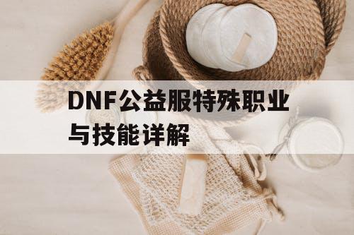 DNF公益服特殊职业与技能详解