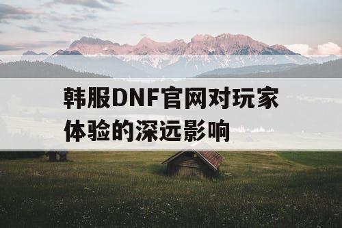 韩服DNF官网对玩家体验的深远影响