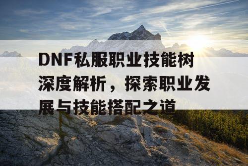 DNF私服职业技能树深度解析	，探索职业发展与技能搭配之道