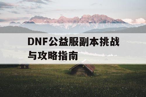 DNF公益服副本挑战与攻略指南