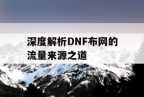 深度解析DNF布网的流量来源之道