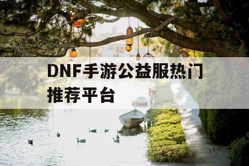 DNF手游公益服热门推荐平台