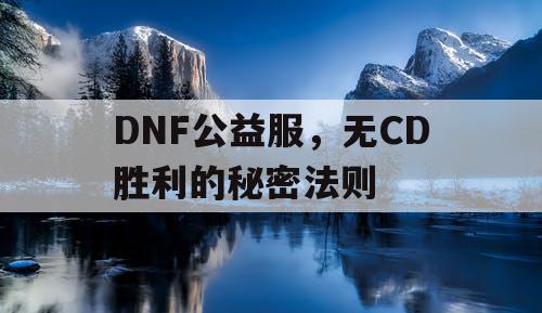 DNF公益服	，无CD胜利的秘密法则