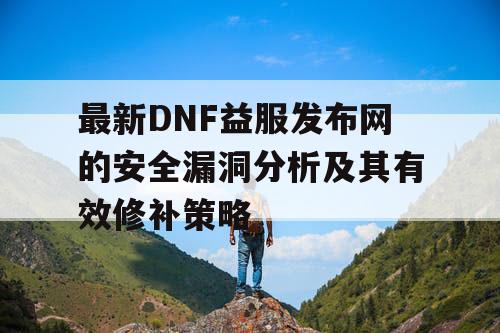 最新DNF益服发布网的安全漏洞分析及其有效修补策略