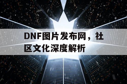 DNF图片发布网，社区文化深度解析