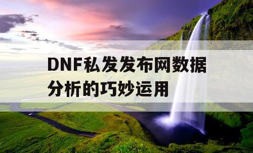 DNF私发发布网数据分析的巧妙运用