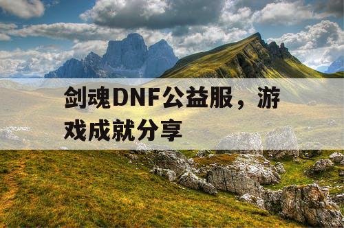 剑魂DNF公益服，游戏成就分享