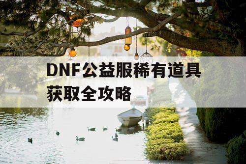 DNF公益服稀有道具获取全攻略