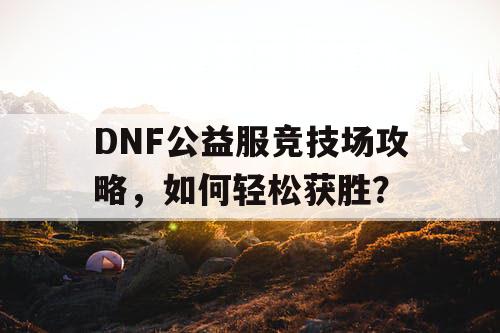 DNF公益服竞技场攻略，如何轻松获胜？