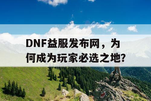 DNF益服发布网	，为何成为玩家必选之地？