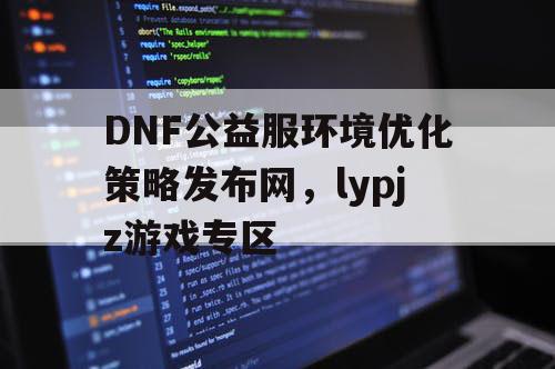 DNF公益服环境优化策略发布网，lypjz游戏专区