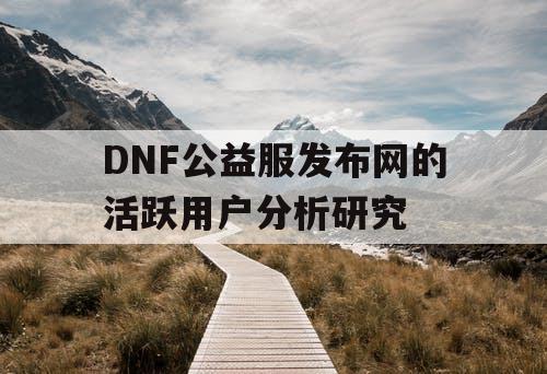 DNF公益服发布网的活跃用户分析研究