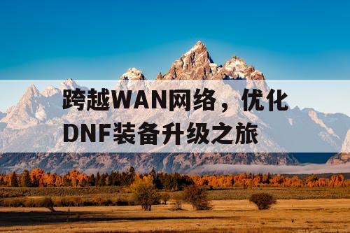 跨越WAN网络，优化DNF装备升级之旅