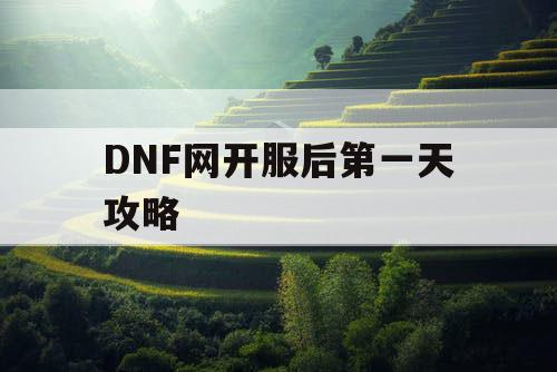 DNF网开服后第一天攻略