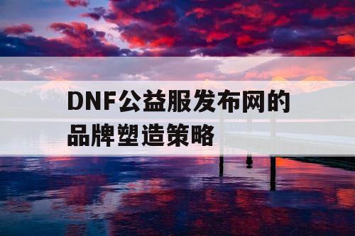 DNF公益服发布网的品牌塑造策略