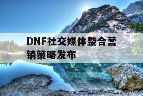 DNF社交媒体整合营销策略发布