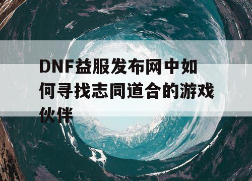 DNF益服发布网中如何寻找志同道合的游戏伙伴