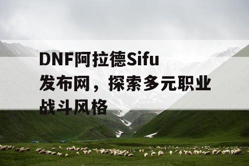 DNF阿拉德Sifu发布网	，探索多元职业战斗风格