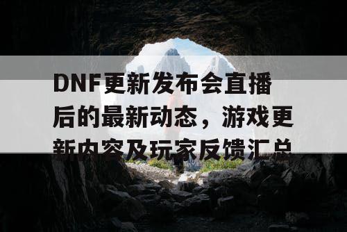 DNF更新发布会直播后的最新动态	，游戏更新内容及玩家反馈汇总