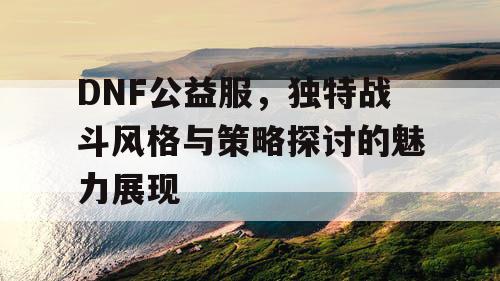 DNF公益服，独特战斗风格与策略探讨的魅力展现