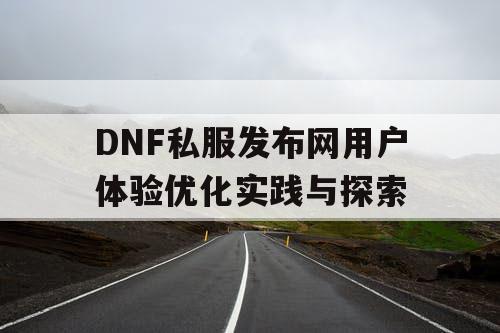 DNF私服发布网用户体验优化实践与探索