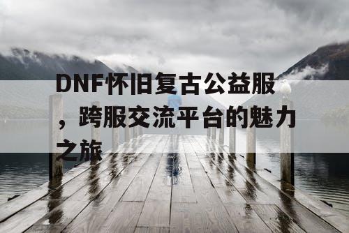 DNF怀旧复古公益服	，跨服交流平台的魅力之旅