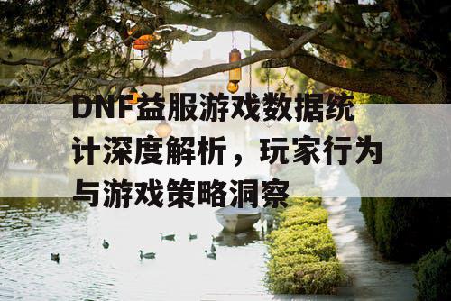 DNF益服游戏数据统计深度解析，玩家行为与游戏策略洞察