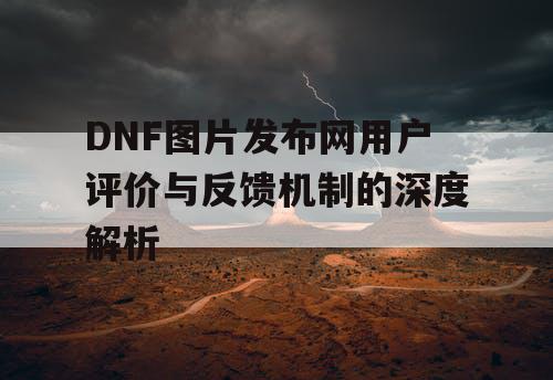 DNF图片发布网用户评价与反馈机制的深度解析