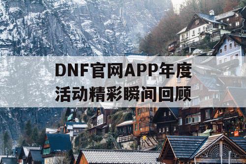 DNF官网APP年度活动精彩瞬间回顾