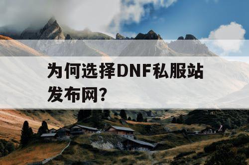 为何选择DNF私服站发布网？