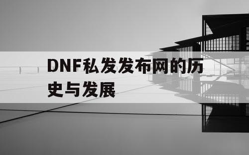 DNF私发发布网的历史与发展