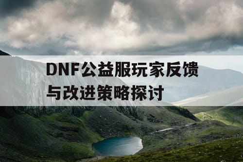 DNF公益服玩家反馈与改进策略探讨