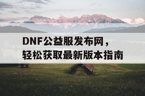 DNF公益服发布网，轻松获取最新版本指南