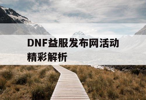 DNF益服发布网活动精彩解析