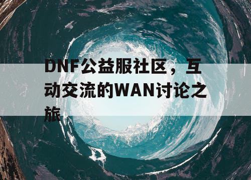 DNF公益服社区，互动交流的WAN讨论之旅