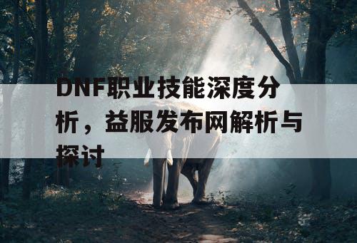 DNF职业技能深度分析	，益服发布网解析与探讨