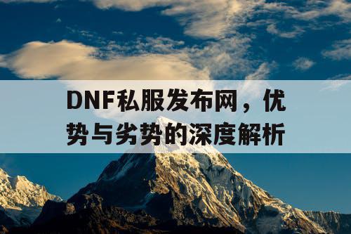 DNF私服发布网	，优势与劣势的深度解析